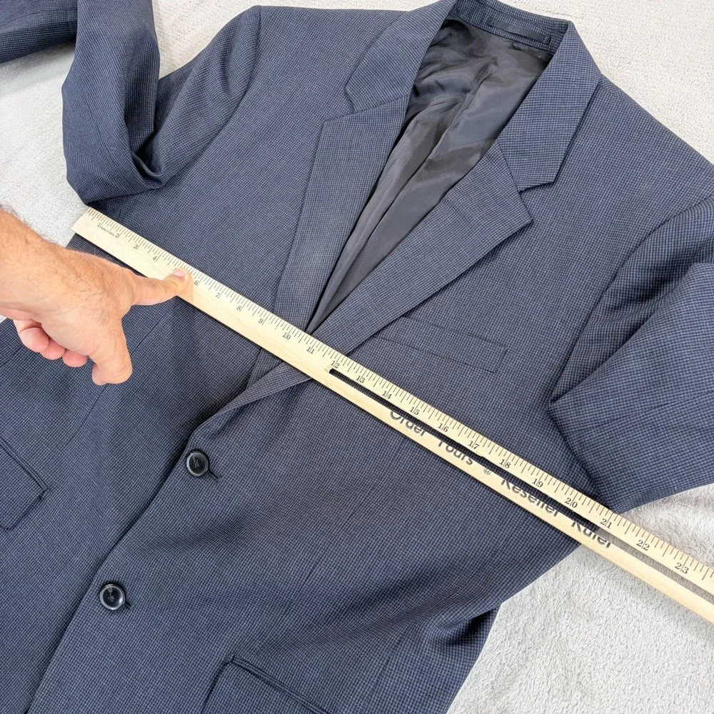 Theory Xylo Dawille Sport Coat Blazer Jacket in Blue Houndstooth Men 42R